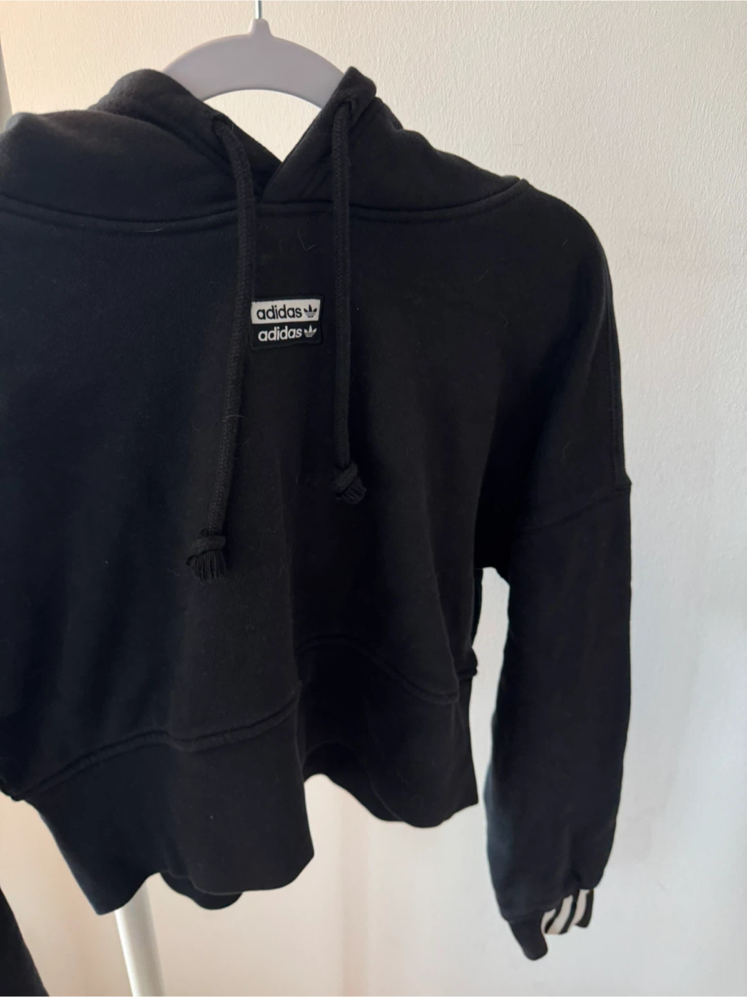 Adidas Black Cropped Hoodie - photo 3