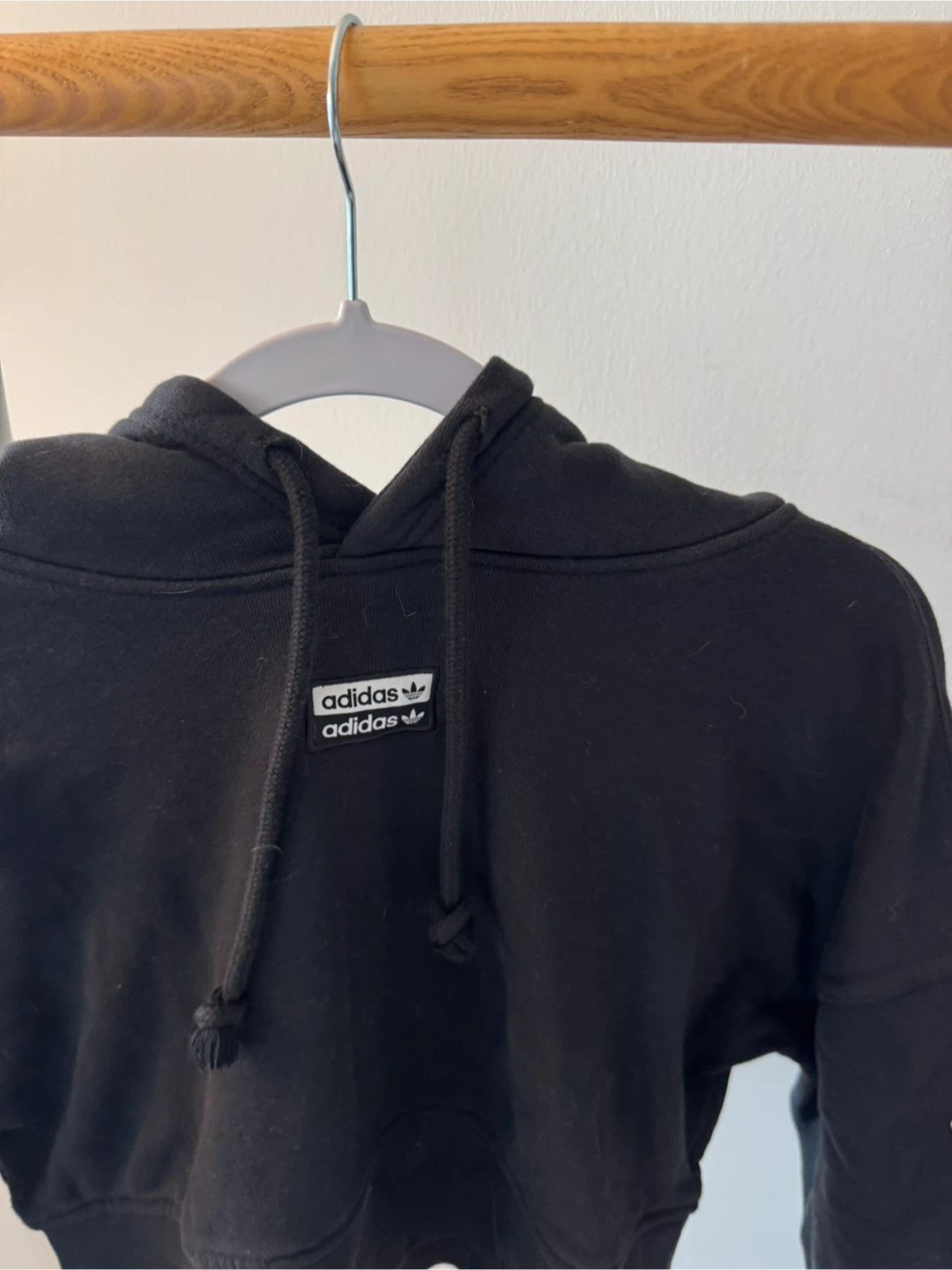 Adidas Black Cropped Hoodie - photo 2
