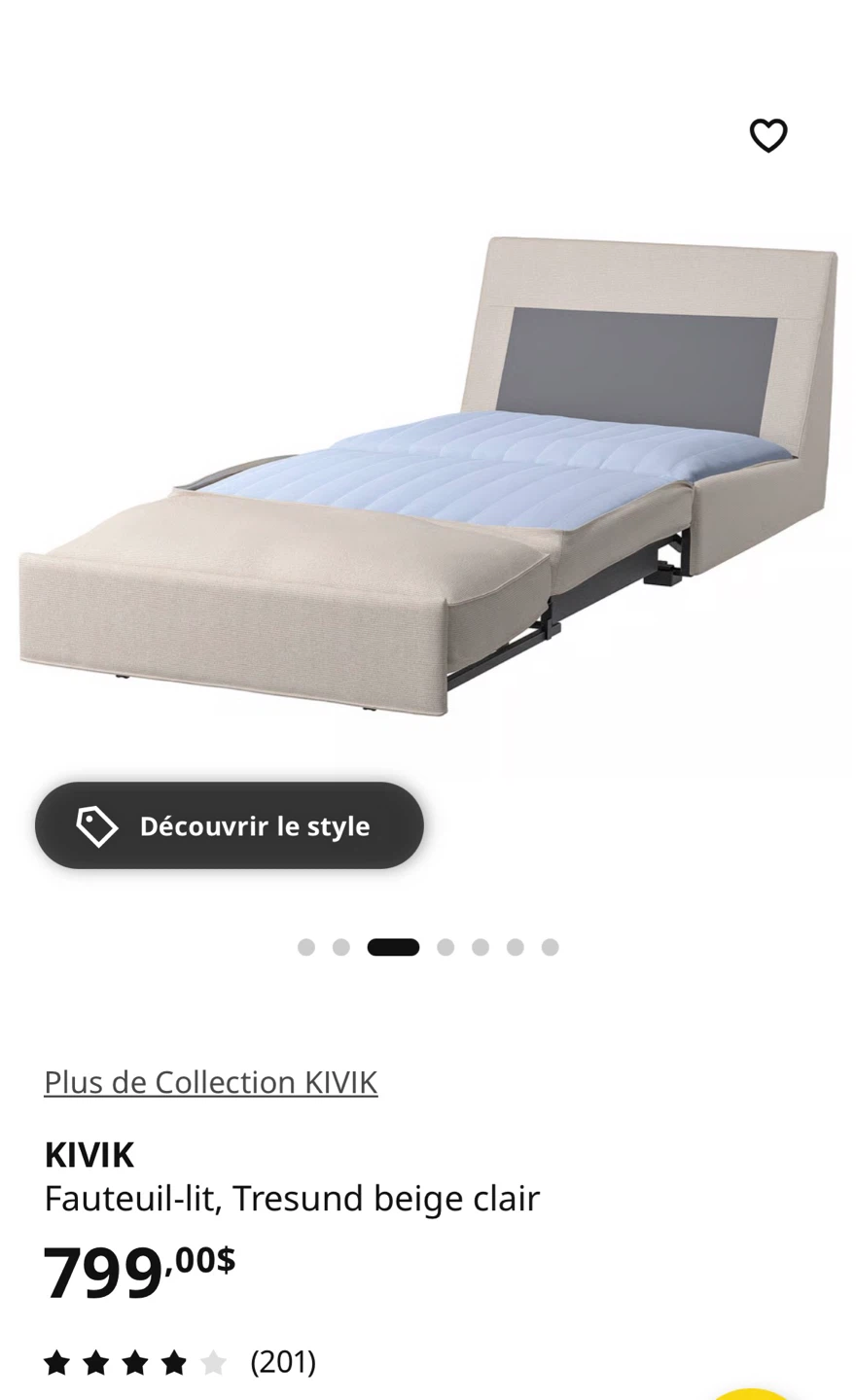 IKEA KIVIK 1-seat sofa-bed (2 available) - photo 3