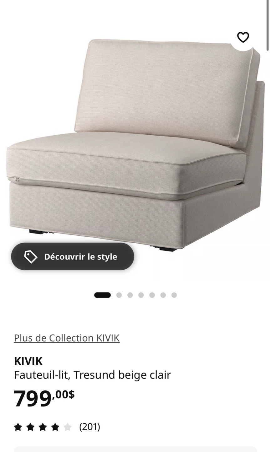 IKEA KIVIK 1-seat sofa-bed (2 available) - photo 2