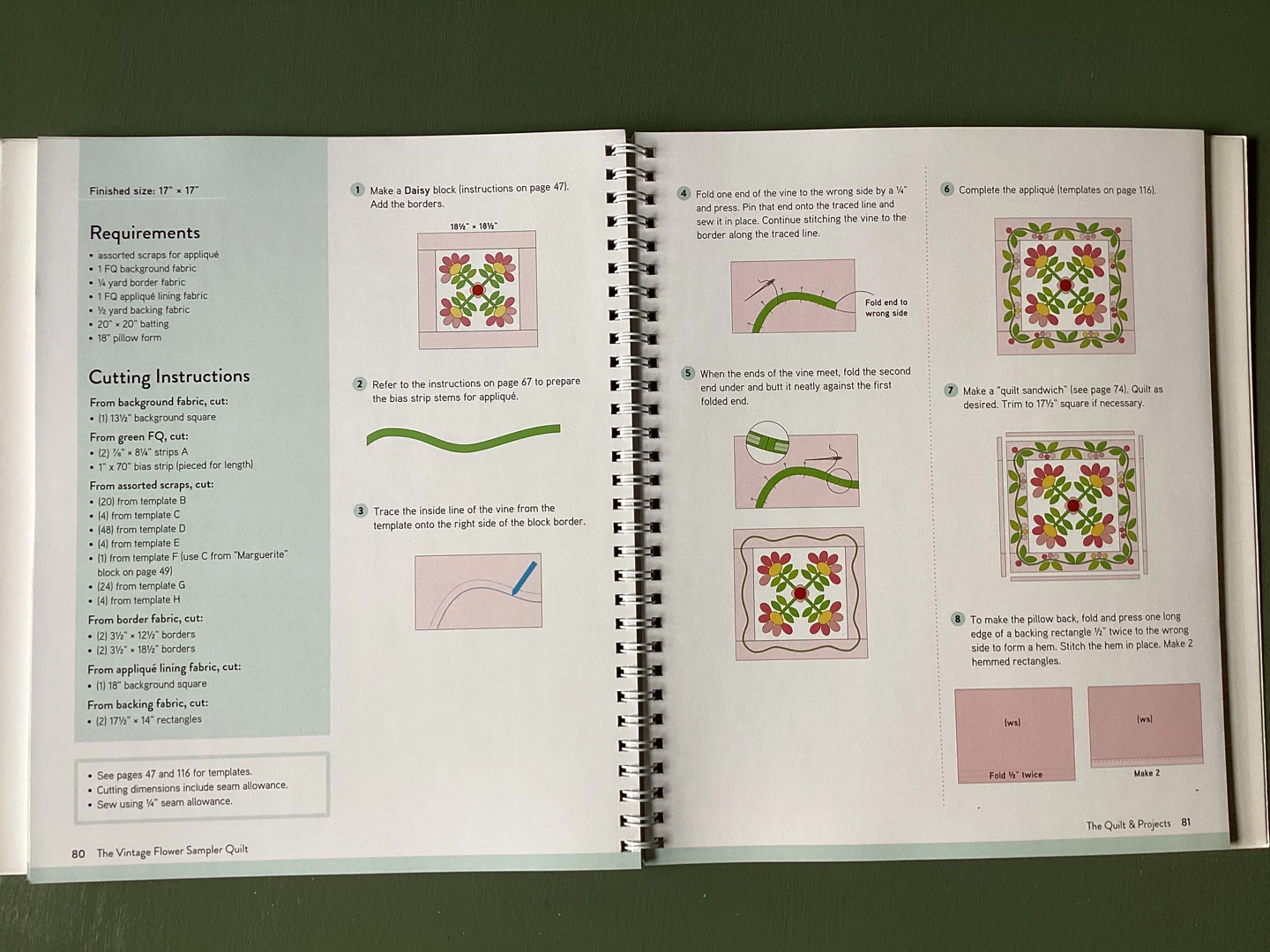 The Vintage Flower Sampler Quilt Book - photo 3