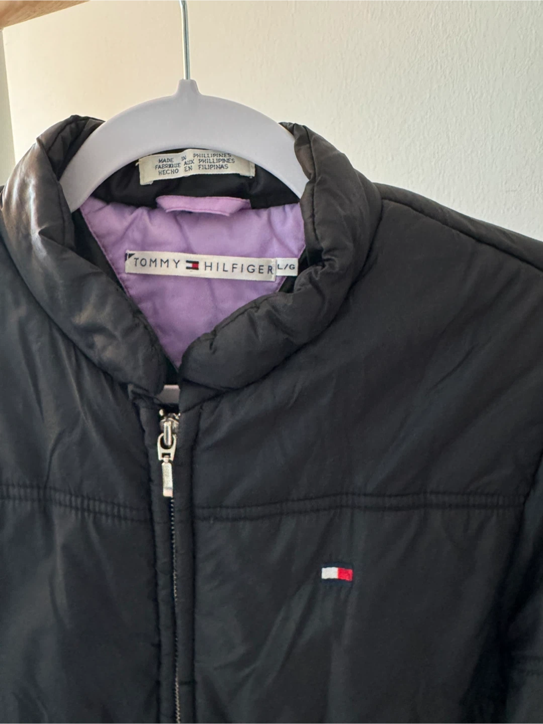 Tommy Hilfiger Black Puffer Jacket - Size L - photo 2