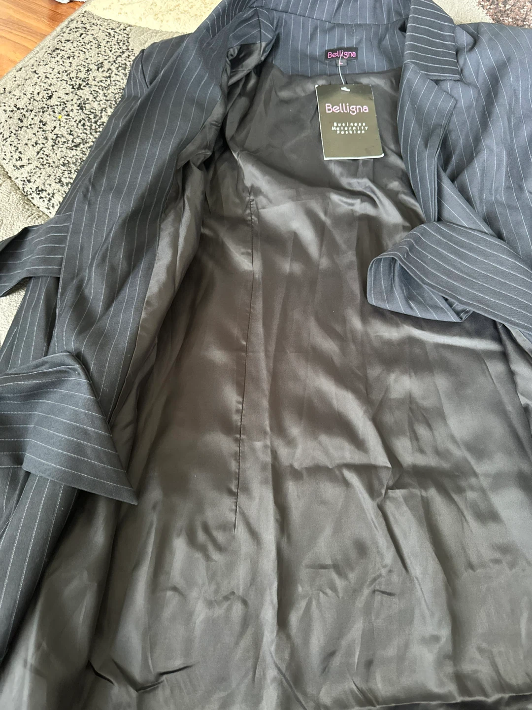 Belligna Striped Maternity Blazer - Size L - photo 3