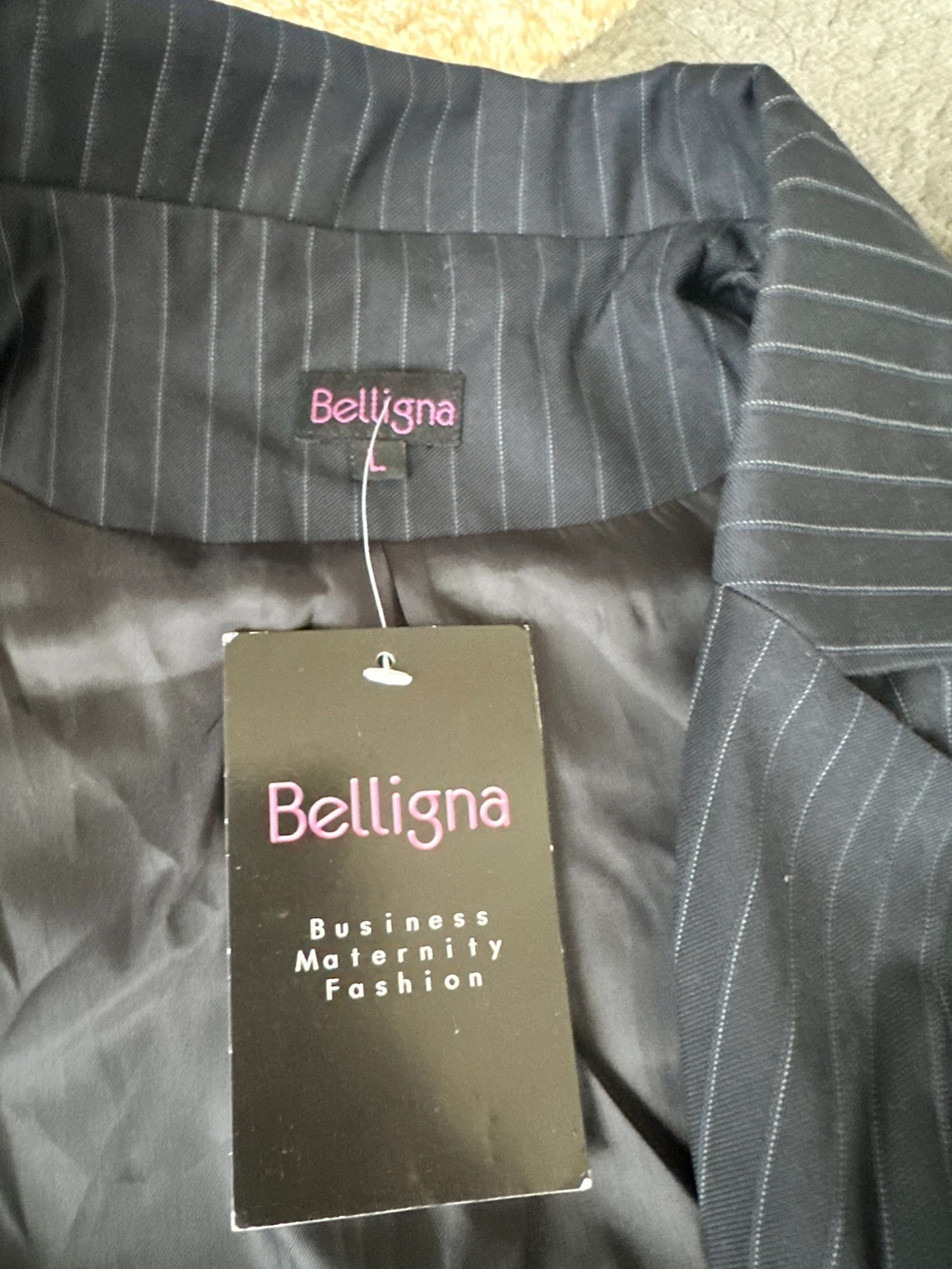 Belligna Striped Maternity Blazer - Size L - photo 2