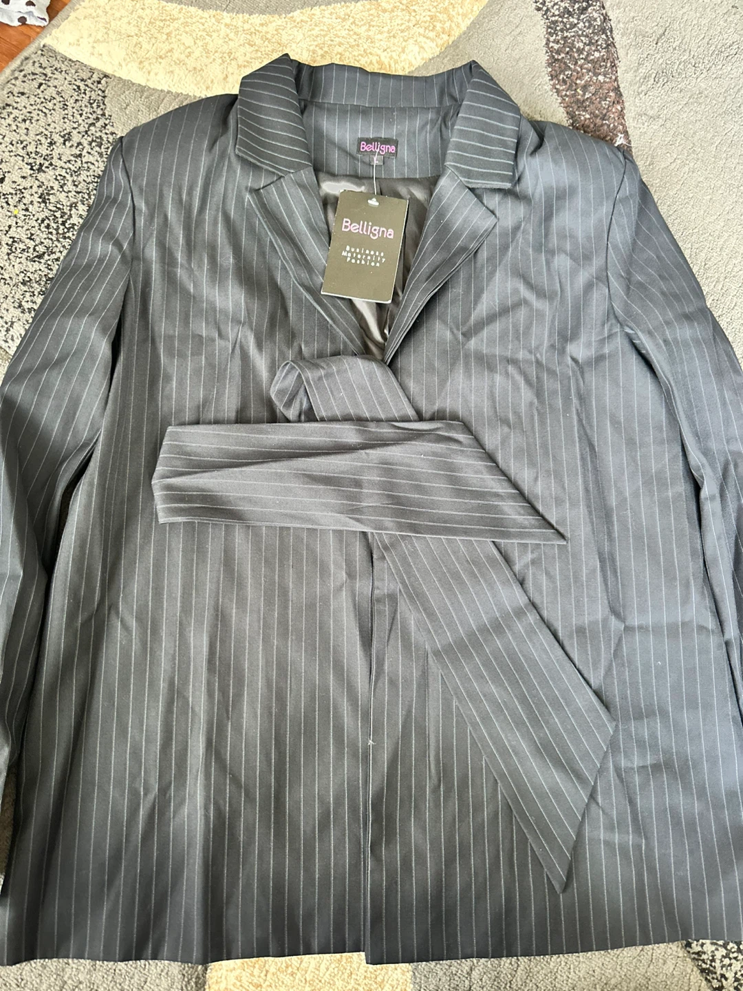 Belligna Striped Maternity Blazer - Size L