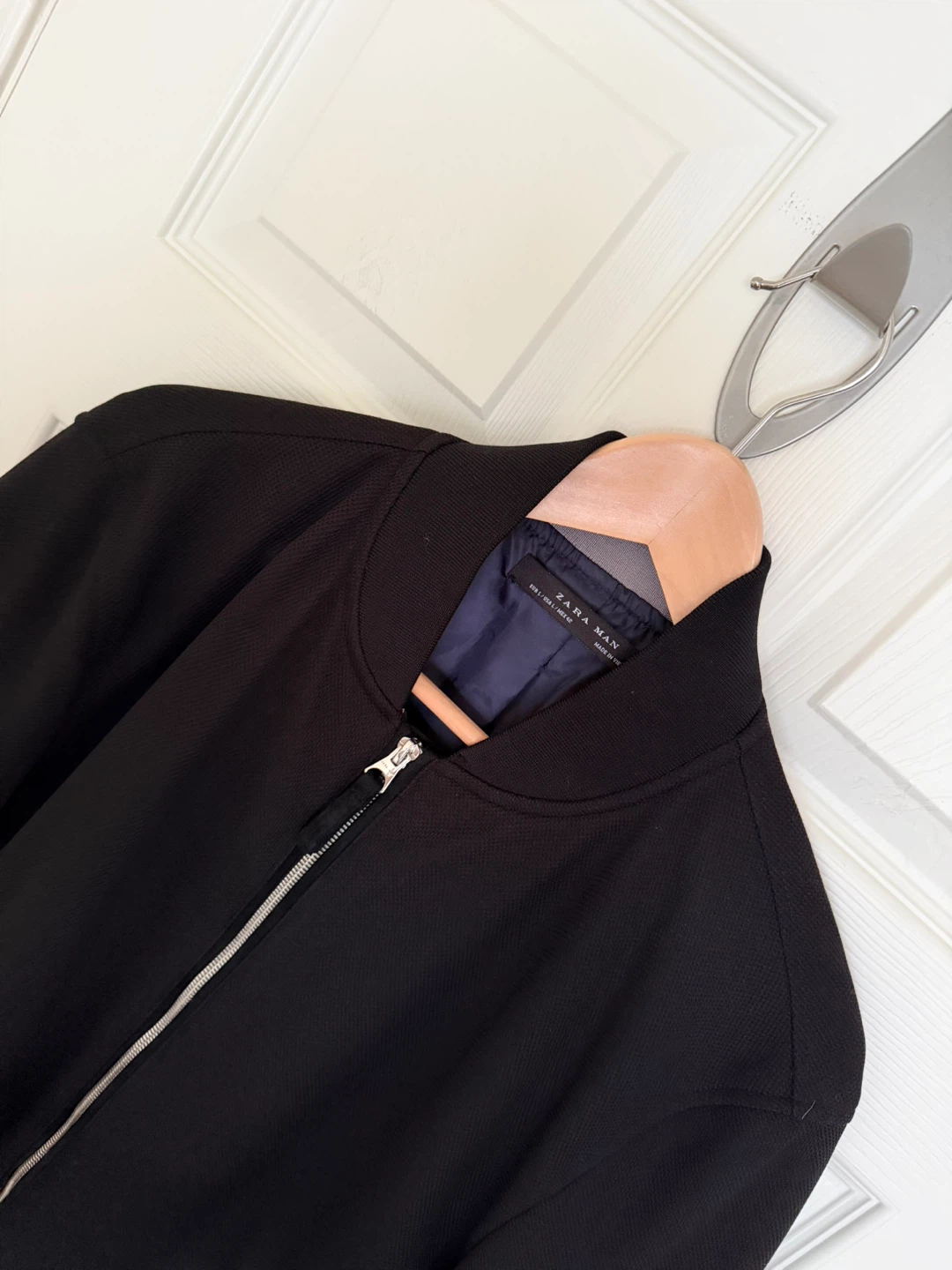 Zara Man Black Bomber Jacket Size L - photo 3