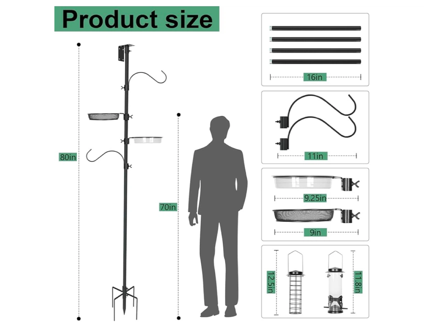Bird Feeder Station Kit with Multiple Feeders and Accessories - photo 4