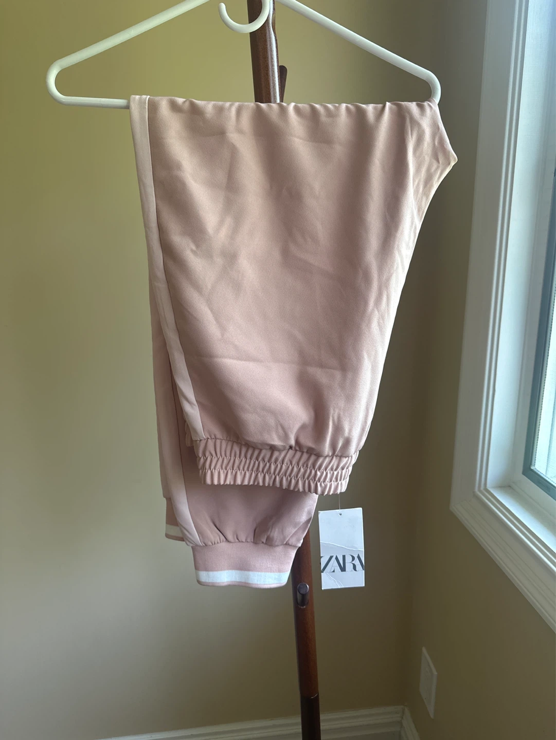 Zara Women's Pink Track Pants Size XL