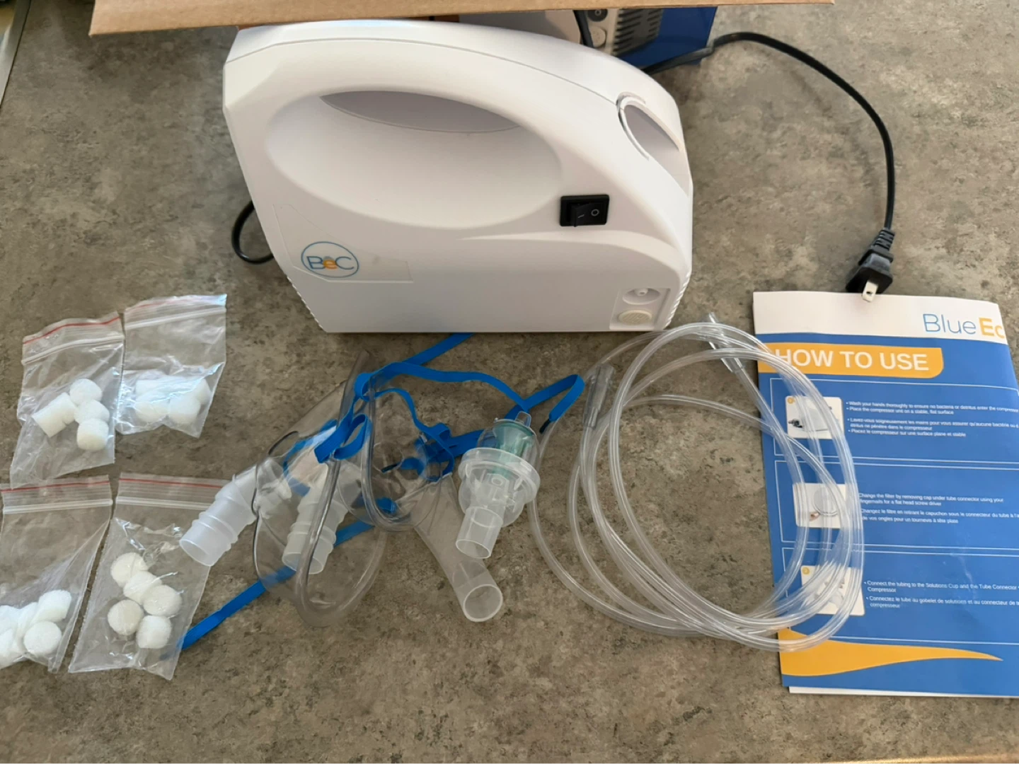 Portable BeC Compact Nebulizer with Accessories - photo 3