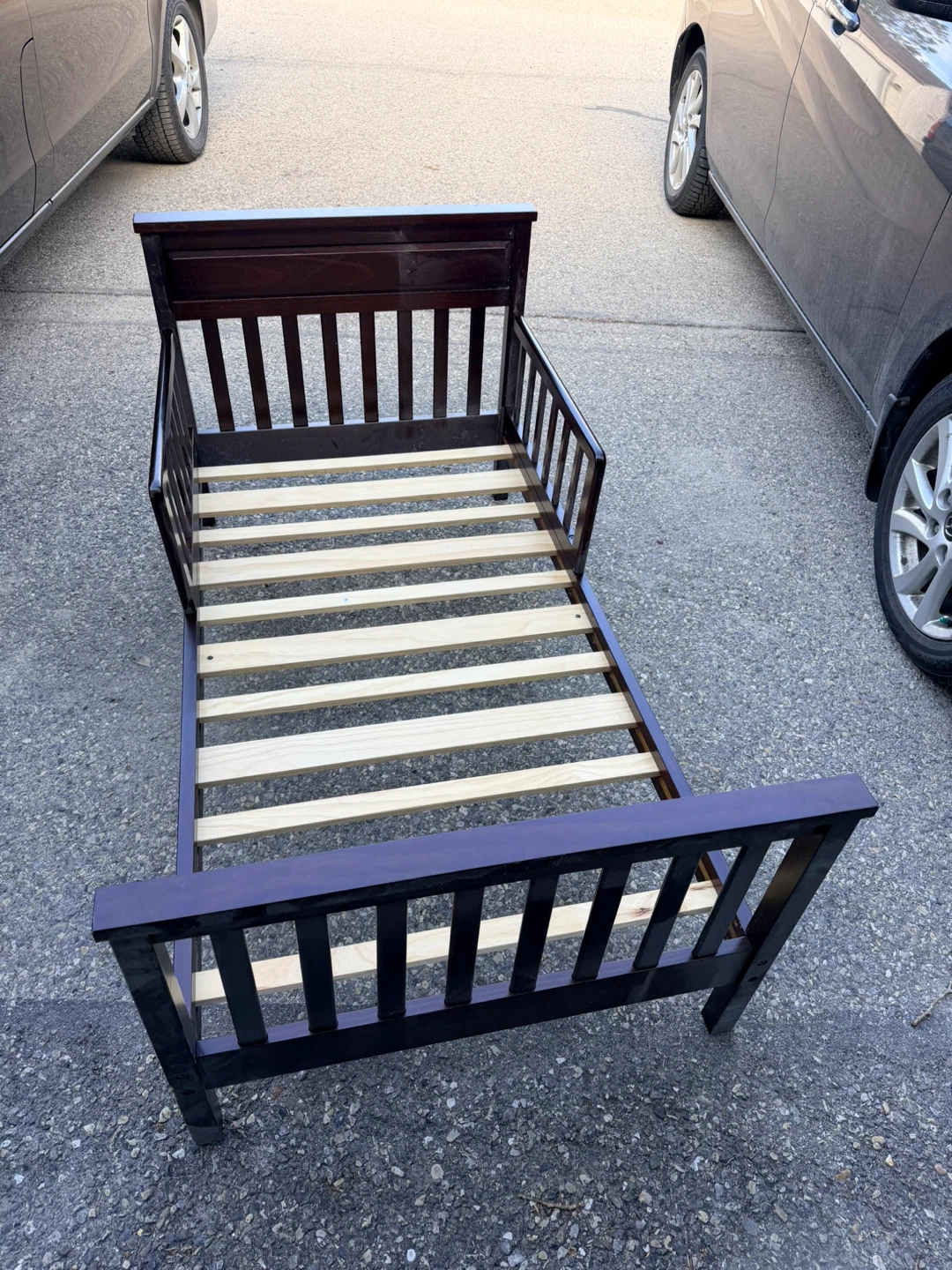 Dark Brown Toddler Bed Frame