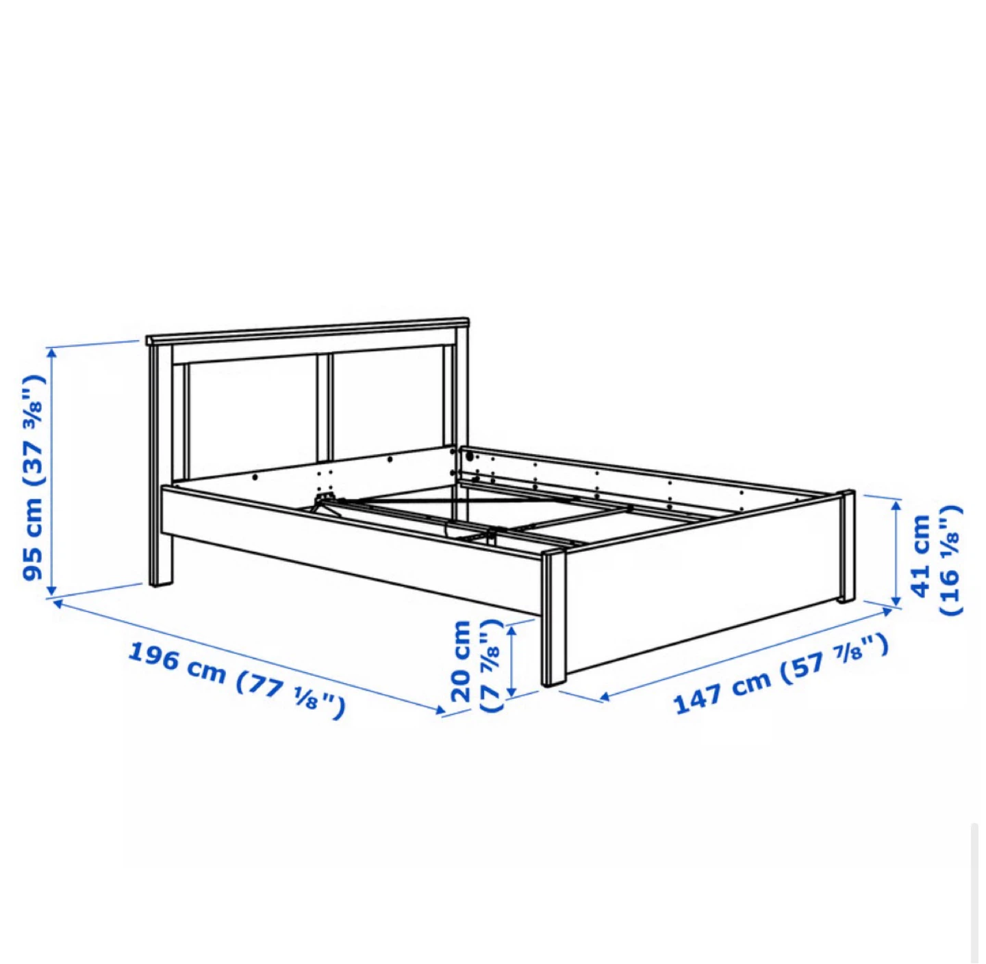IKEA songesand bedframe- double - photo 2