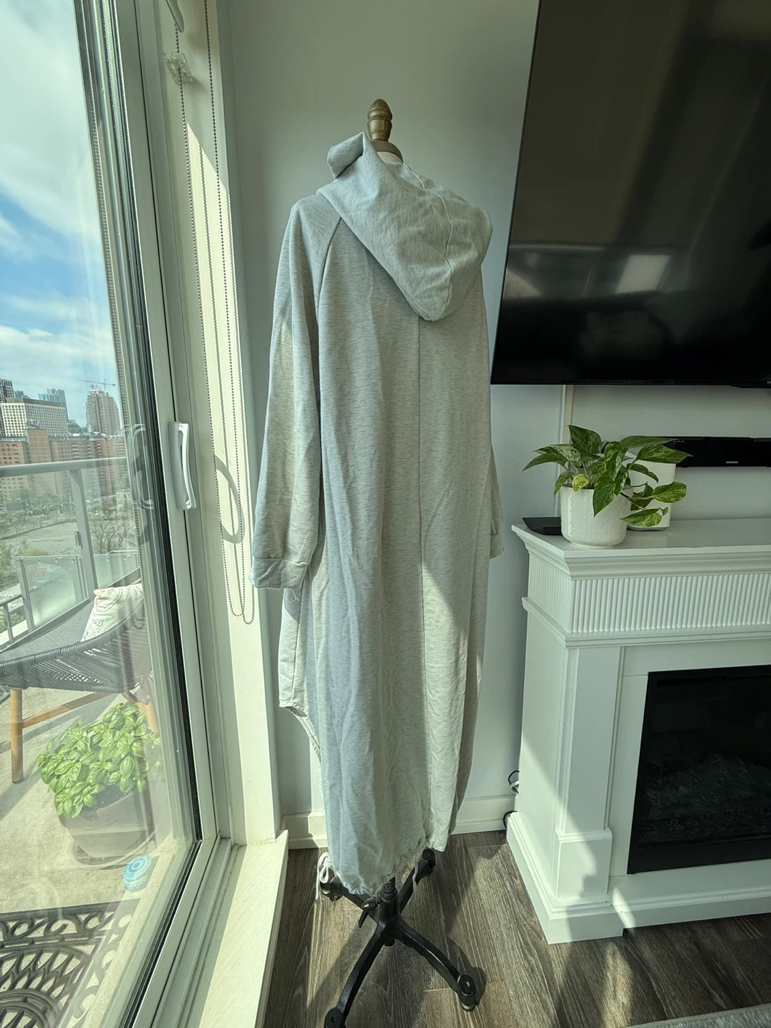 Grey Hoodie Maxi Dress size 2XL - photo 3