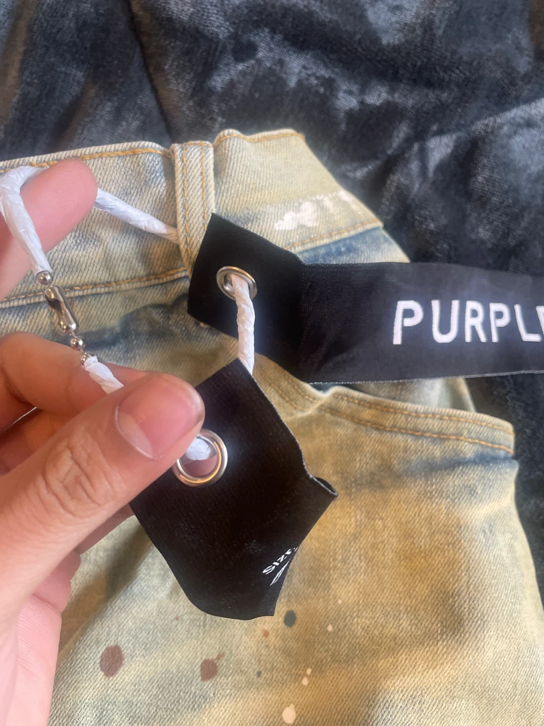 Purple Brand Distressed Paint Splatter Jeans Size 32 - photo 5