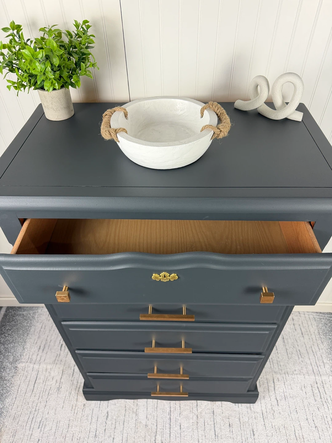 Dark Grey Tall Dresser - photo 2