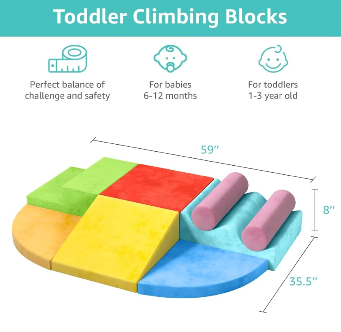 Brand New YENING Foam Climbing Blocks for Toddlers - photo 2