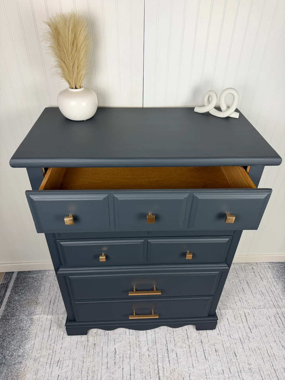 Tall Dark Grey Chest of Drawers - photo 2