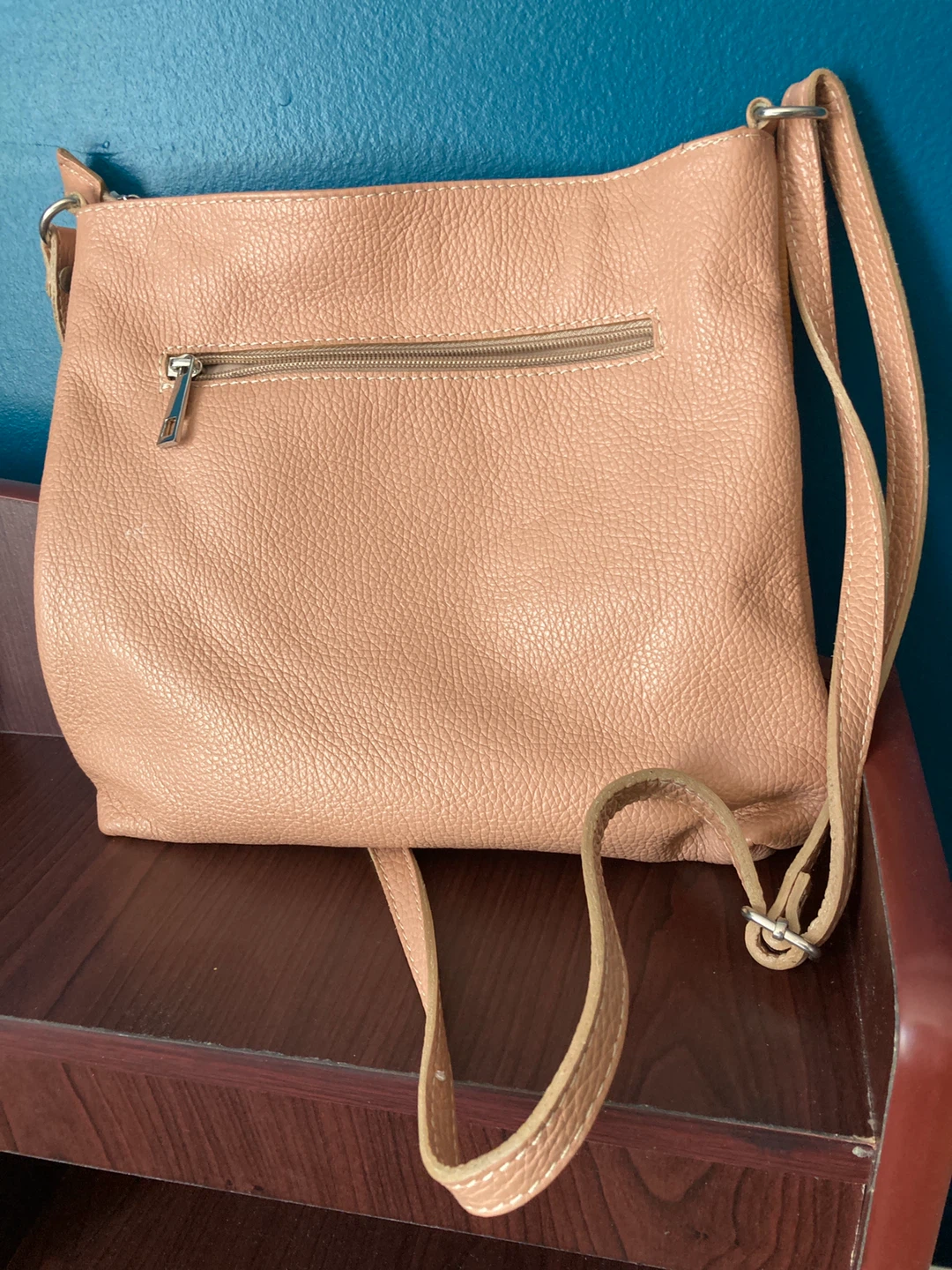 Two-Tone Leather Shoulder Bag - photo 4