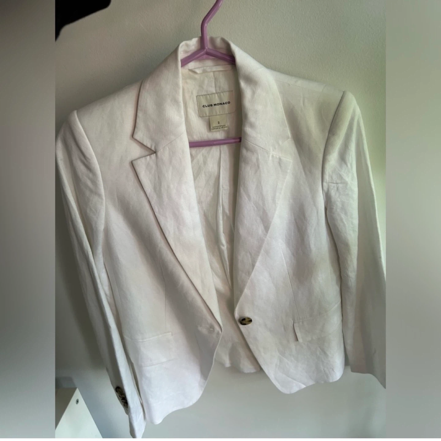 Club Monaco White Linen Blazer - photo 2