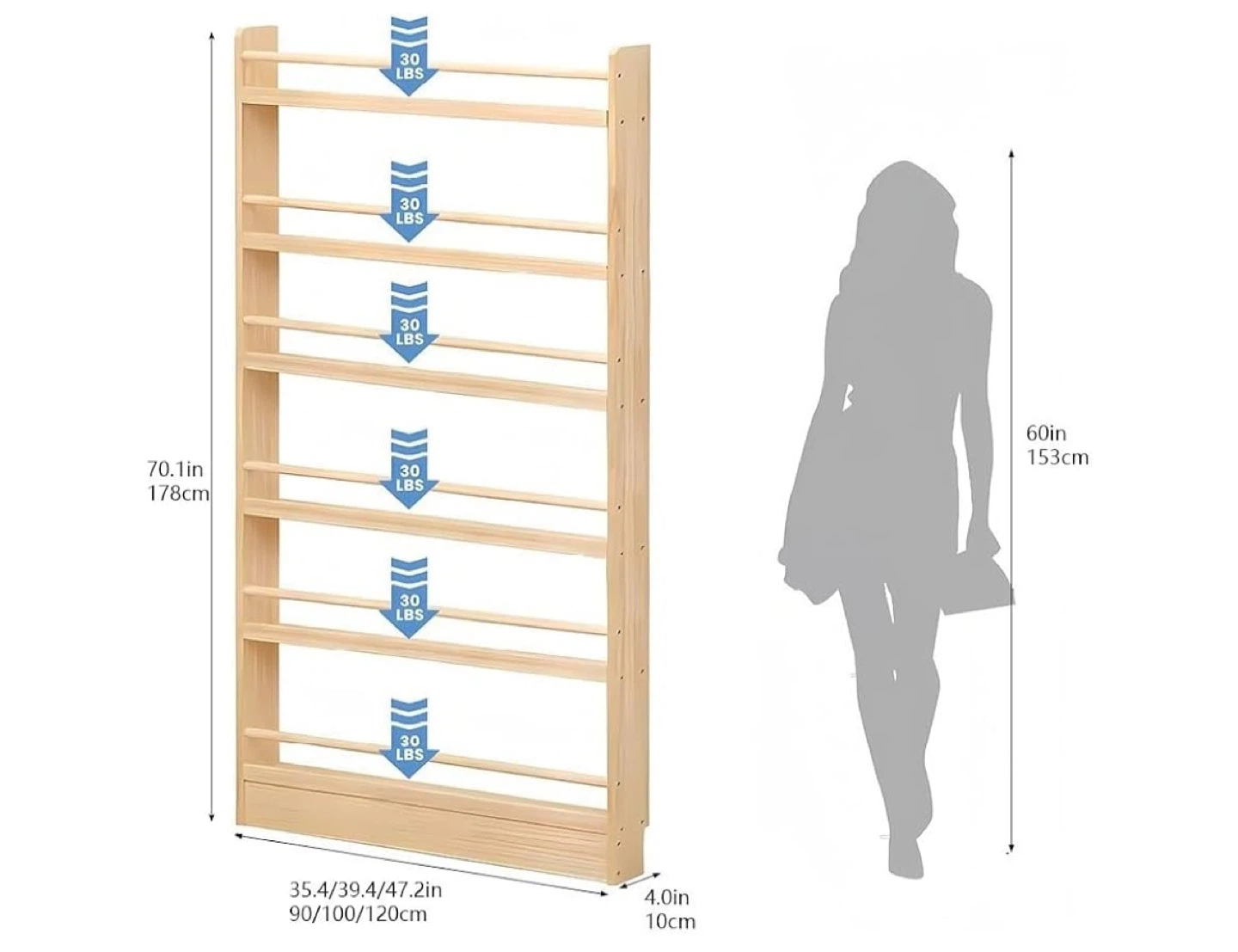 Wooden Multi-Shelf Display Rack - photo 3