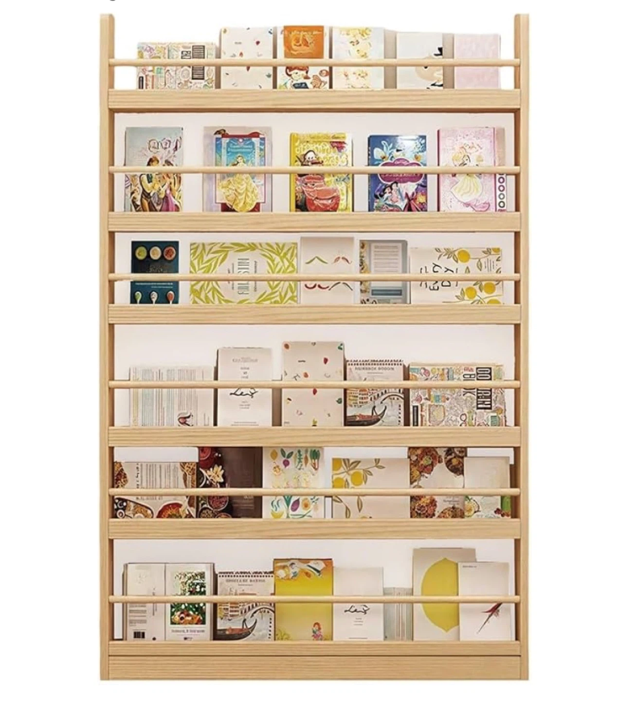 Wooden Multi-Shelf Display Rack