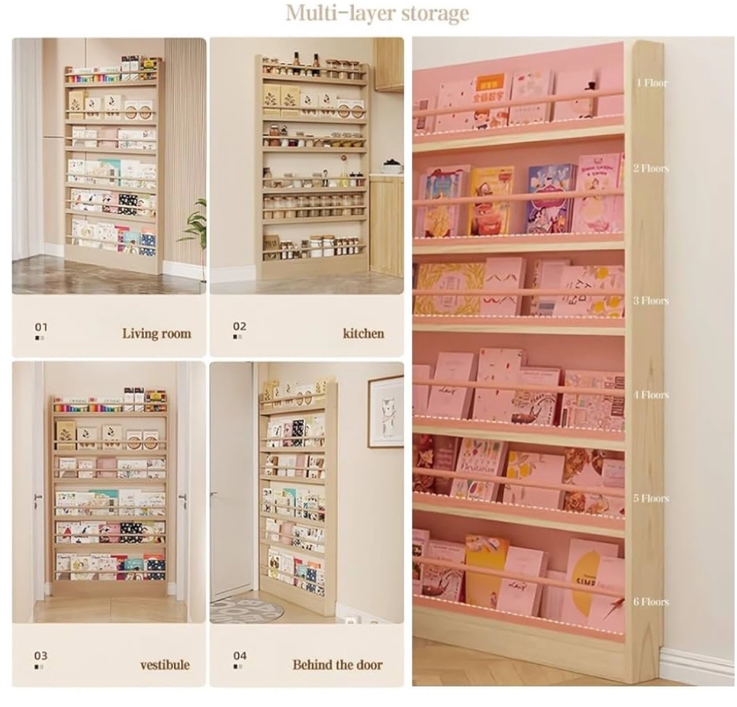 Wooden Multi-Shelf Display Rack - photo 4
