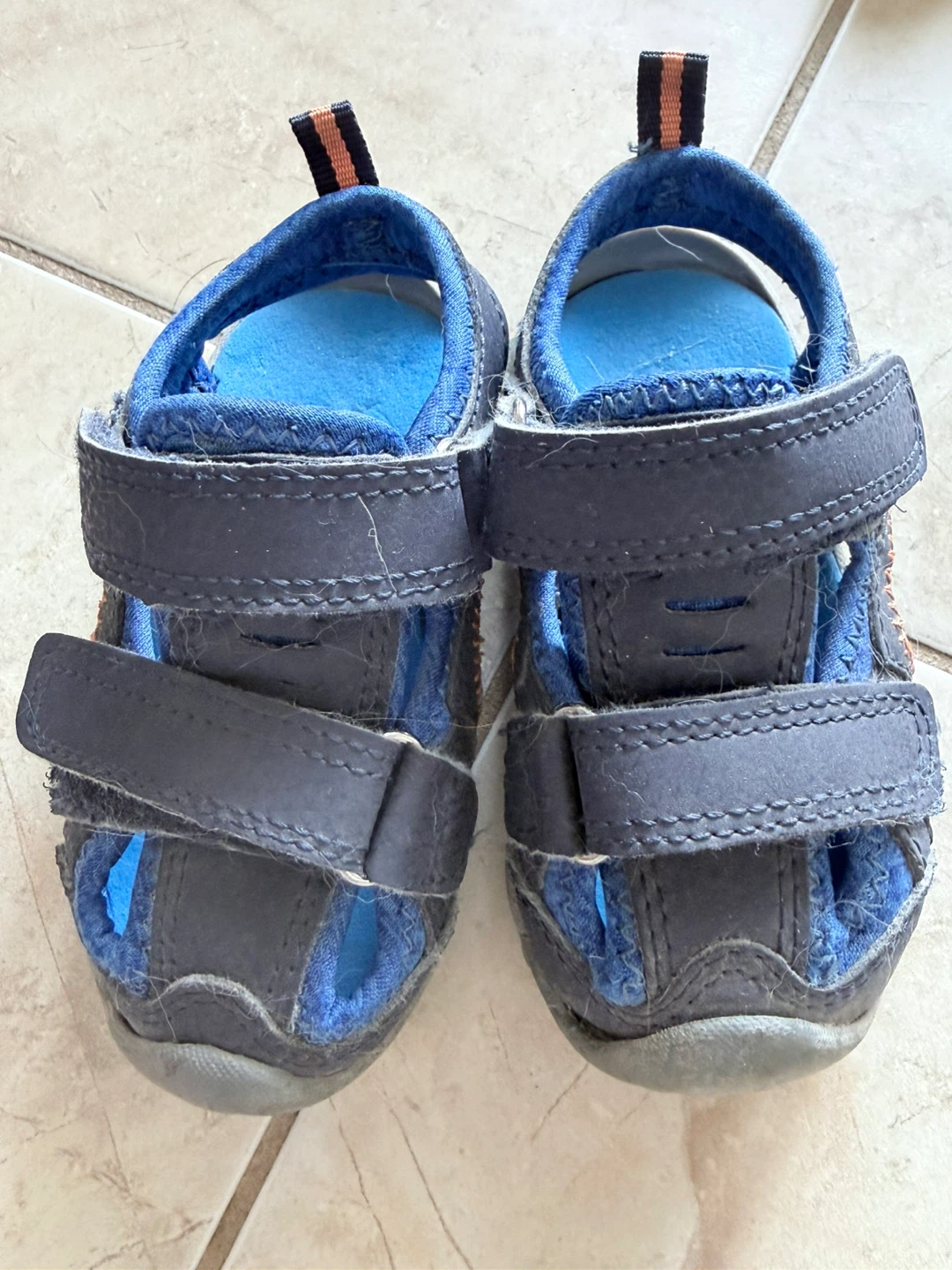 Blue Sandals with Velcro Straps