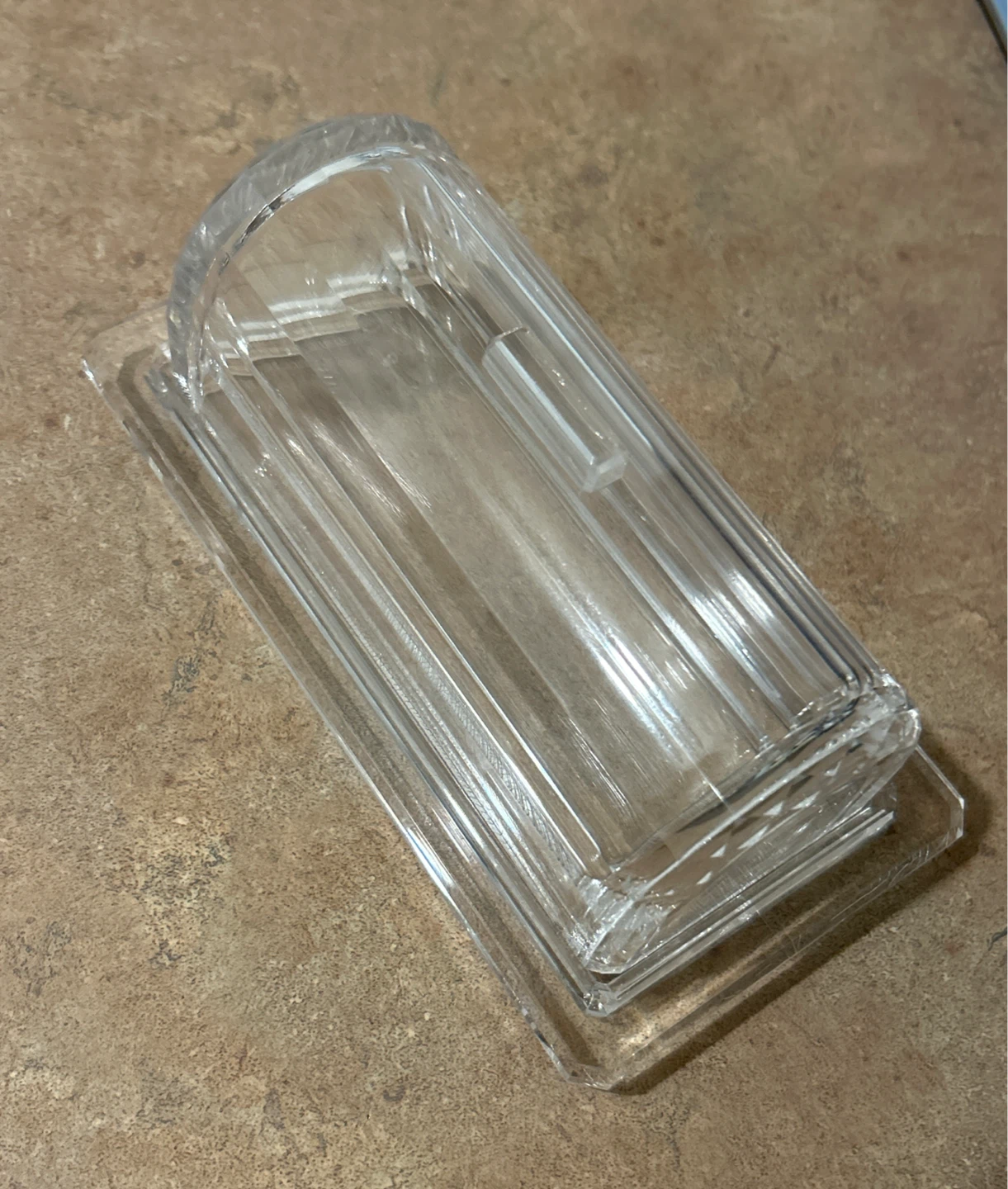 Clear Acrylic Rectangular Butter Dish - photo 3