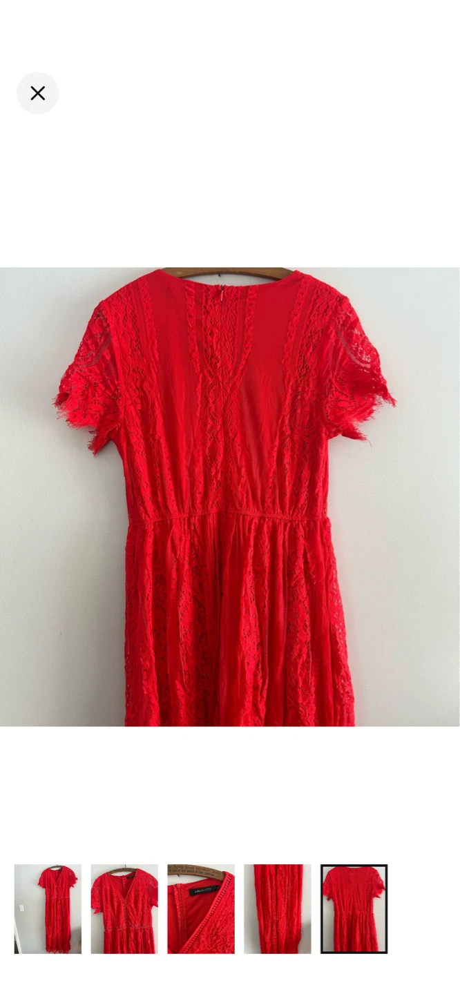 MEROKEETY Red Lace Dress - photo 5