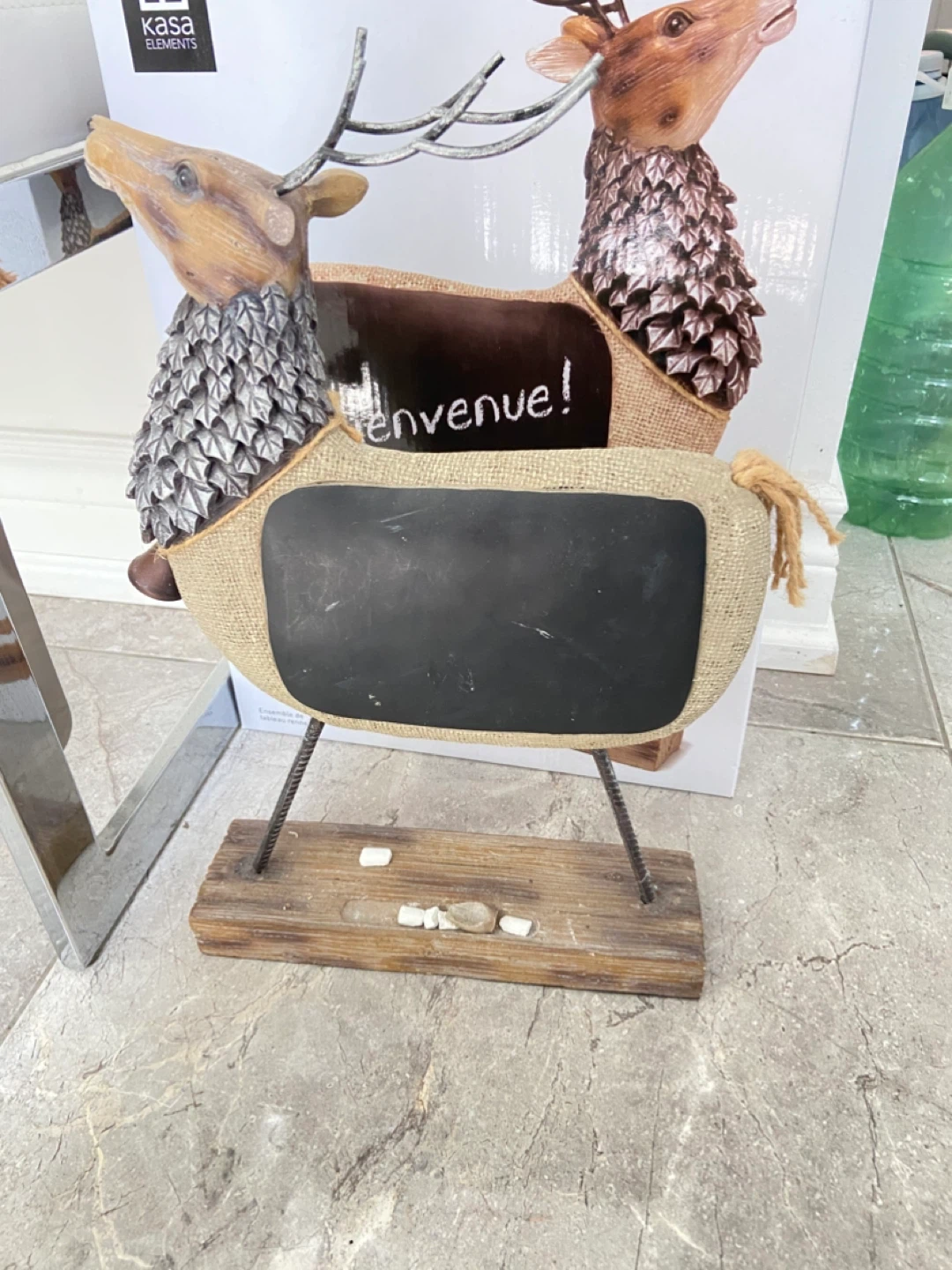 Kasa Elements Deer Chalkboard Sign