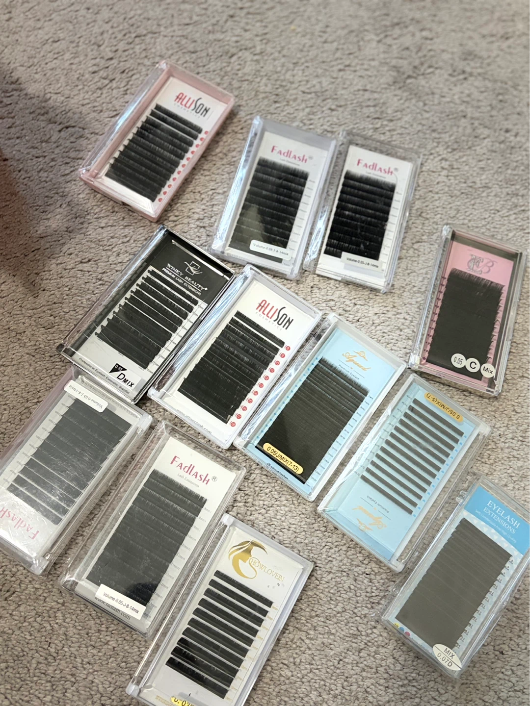 EYELASH START KIT+BULK OF LASH TRAYS