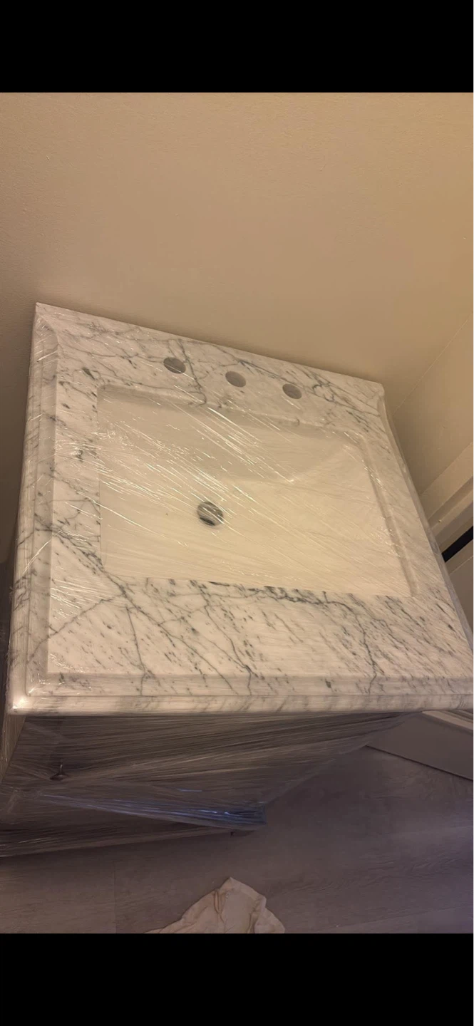 Brand new Grey Bathroom Vanity with Marble Top - photo 4