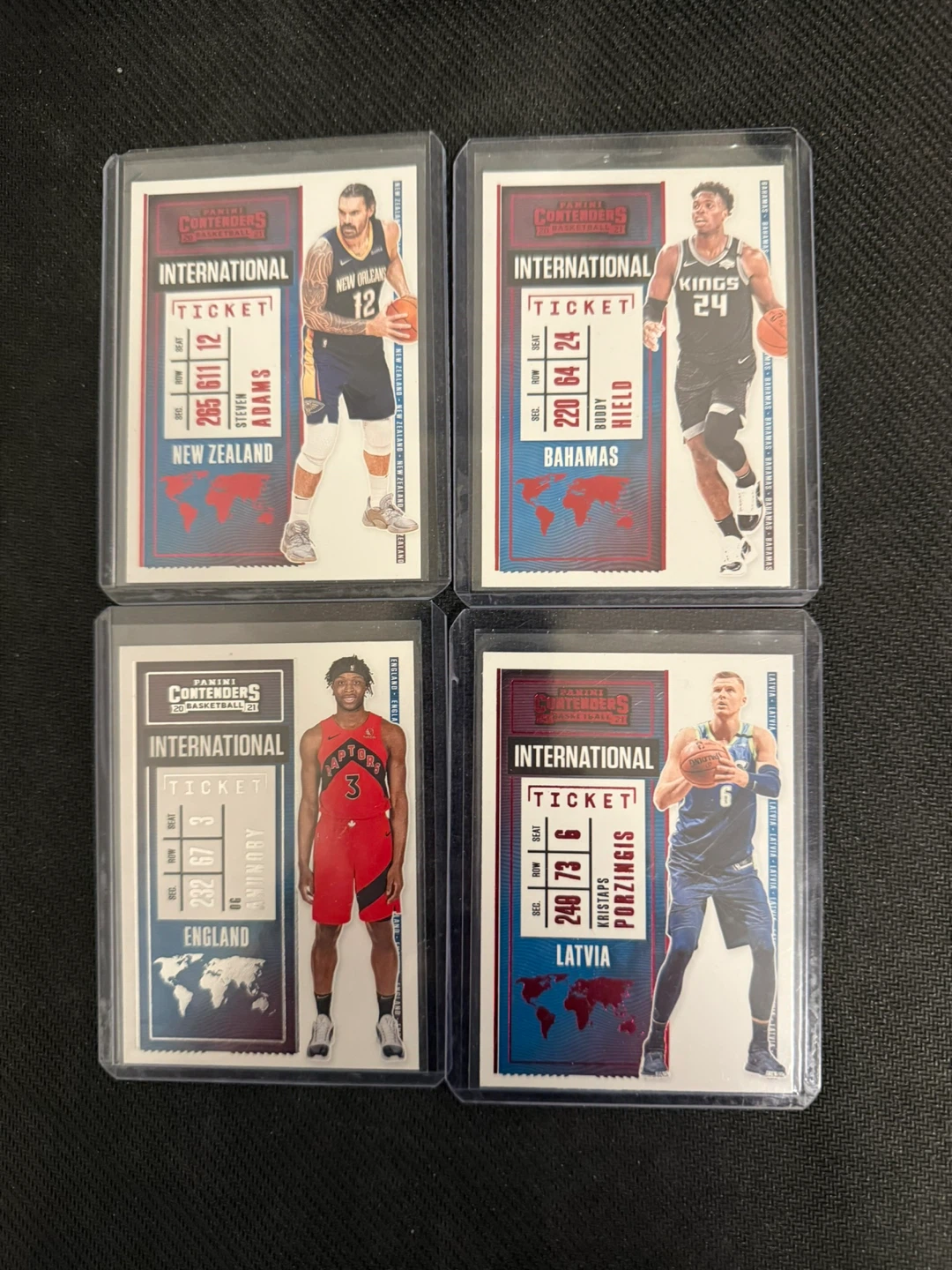 Panini Contenders 2020-21 Basketball International Ticket Cards