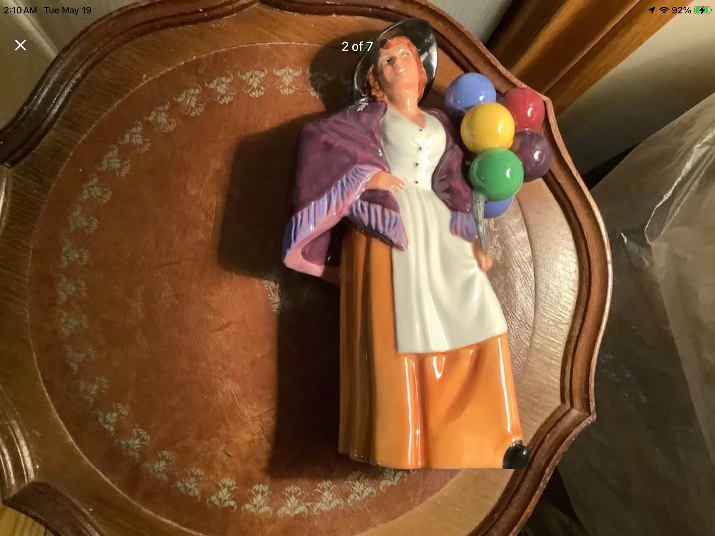 Vtg Royal Doulton’s China Figurine “Balloon Lady” 🐞 - photo 2