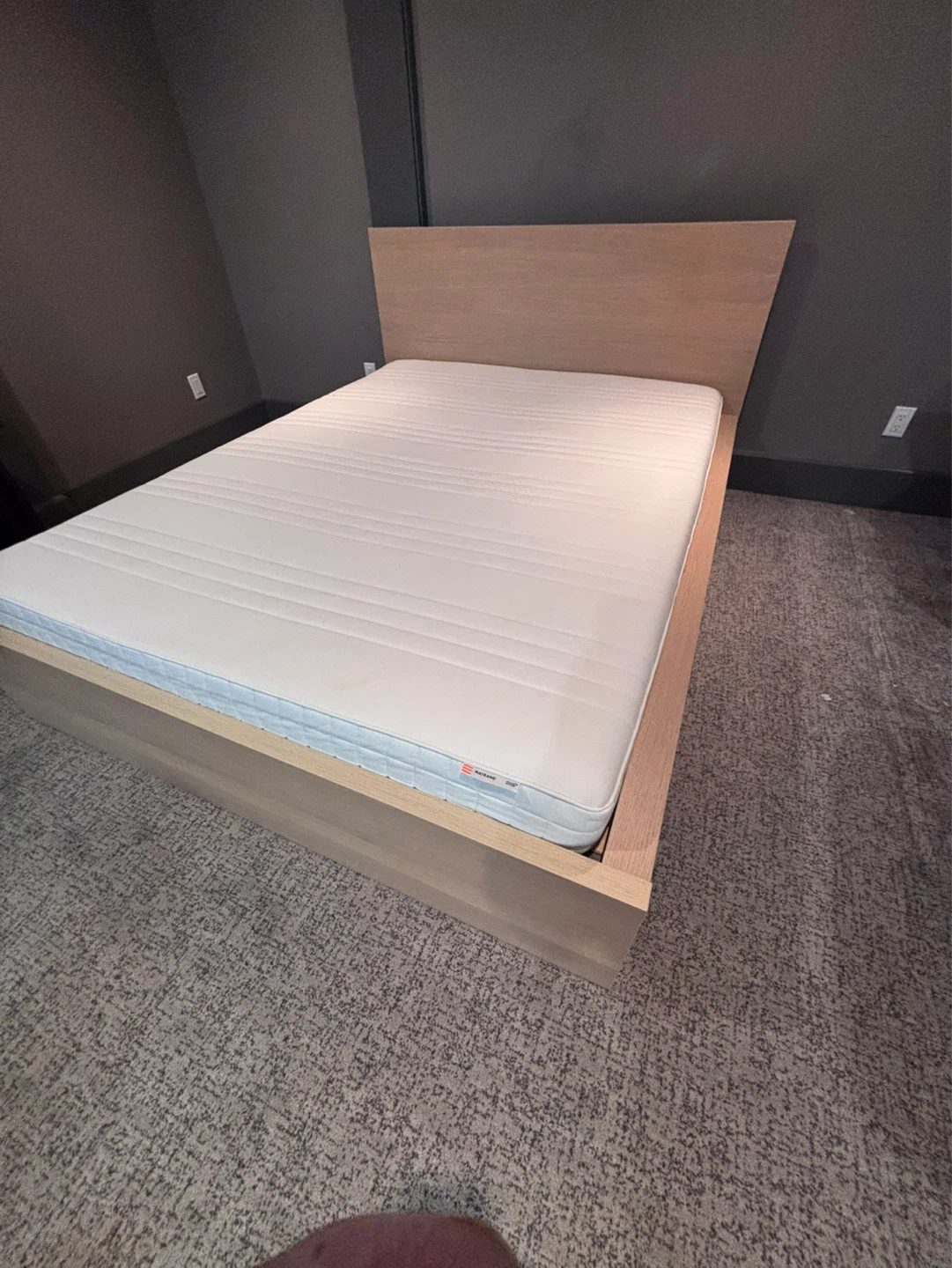 IKEA MALM Queen Bed Frame with Mattress