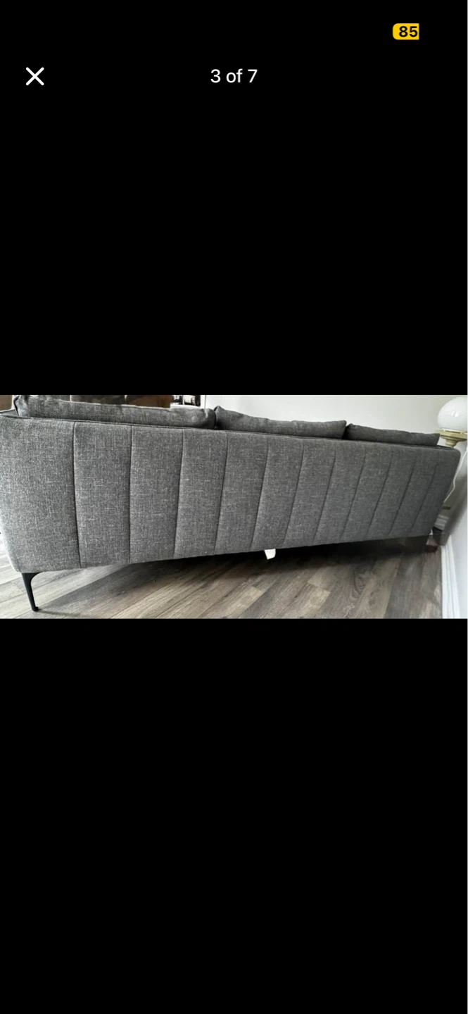 Urban Barn Heaton Sofa with stunning vertical stitching - photo 2