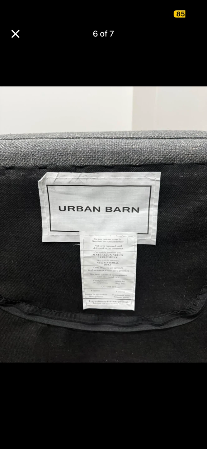 Urban Barn Heaton Sofa with stunning vertical stitching - photo 5