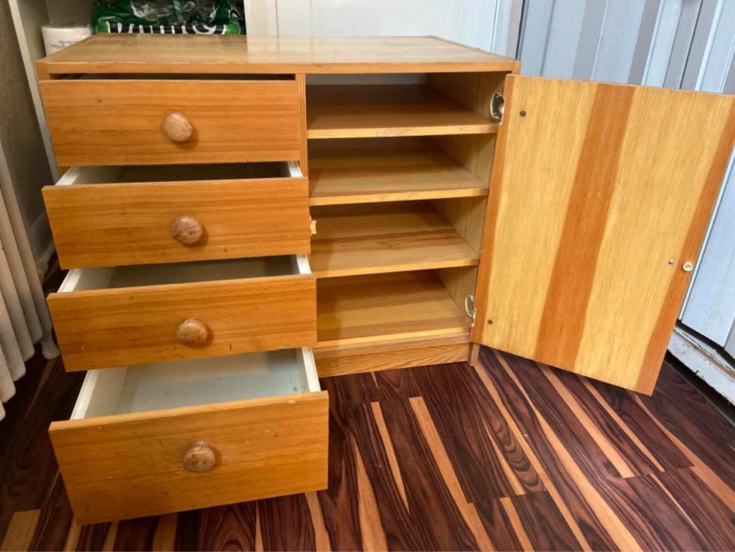 Wooden Chest of Drawers with Cabinet - photo 2