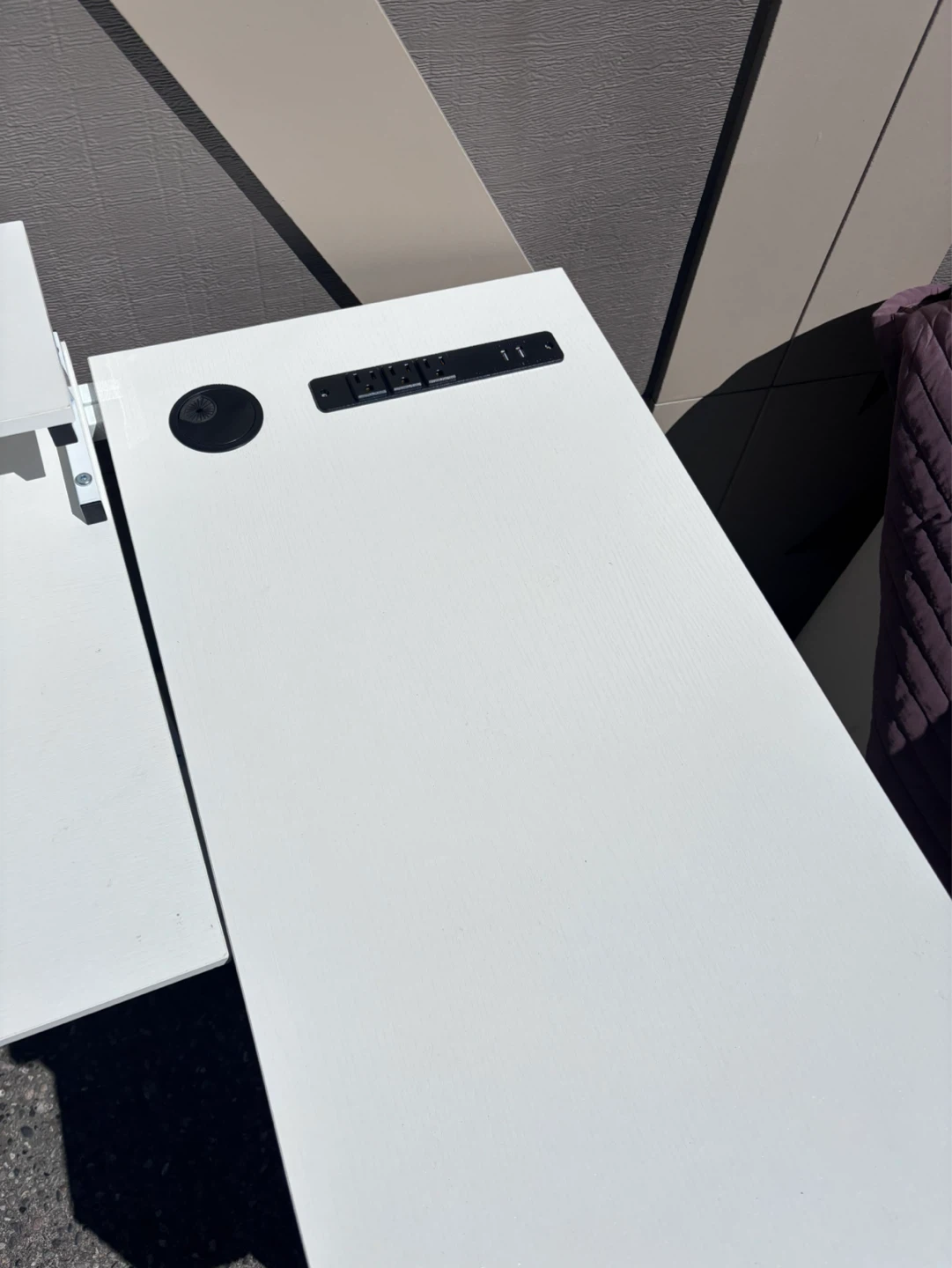 White L-Shaped Desk with Drawers - photo 4