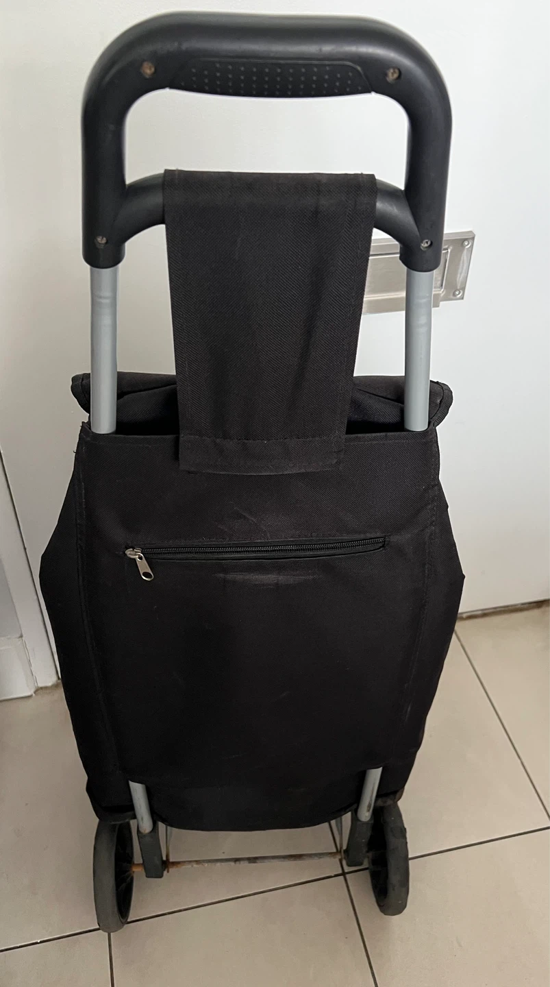 Black Shopping Trolley Cart with Novelty Pattern Bag - photo 2