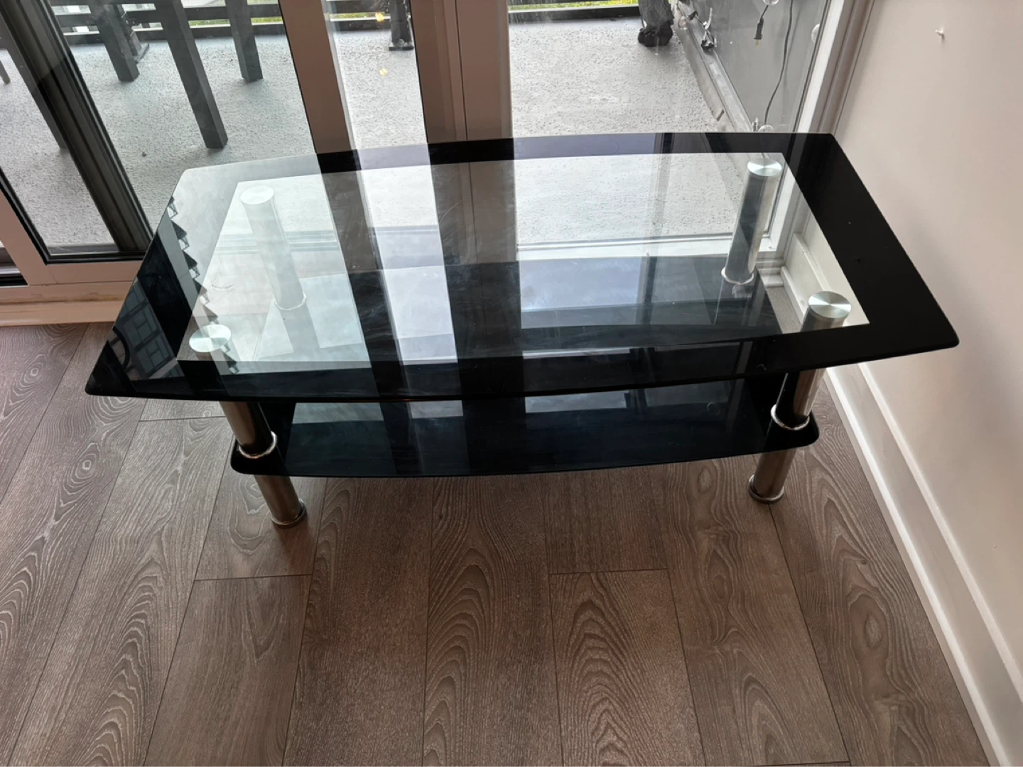 Glass table | Glass top and bottom