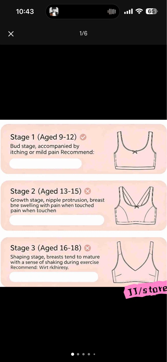 Girls Training Bras (Age 9-12）
