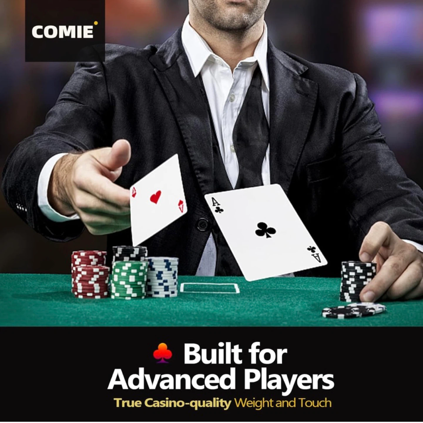 New Comie Premium Poker Chips Set,500PCS Iron Core - photo 4