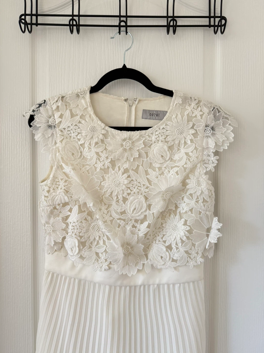 coast White Lace Pleated Dress - photo 5