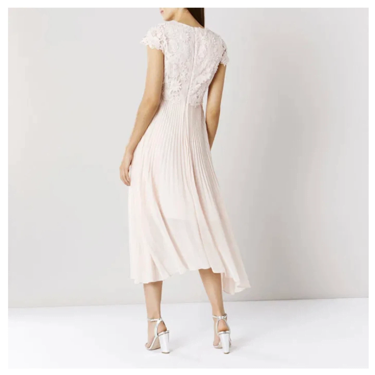 coast White Lace Pleated Dress - photo 2