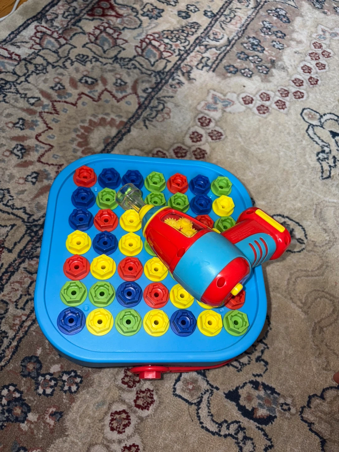 Building Toy Set with Electric Drill