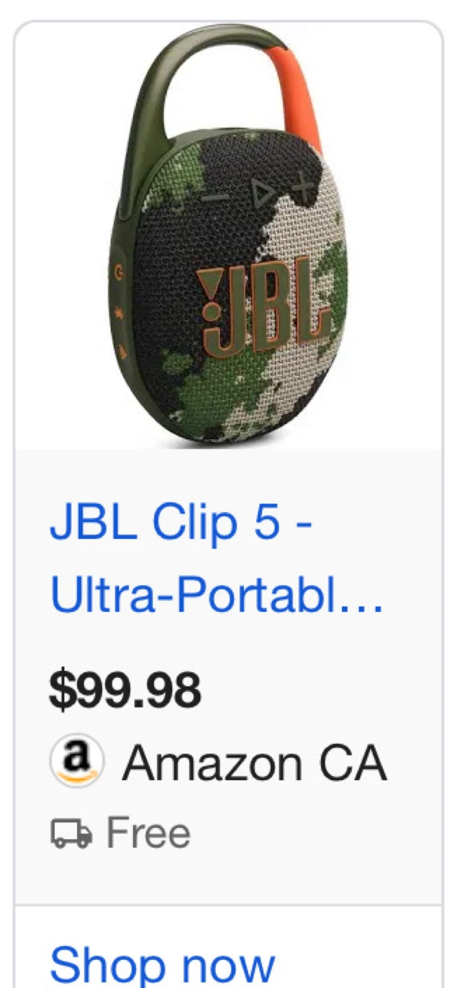 JBL Clip 5 Camouflage Portable Bluetooth Speaker - photo 4