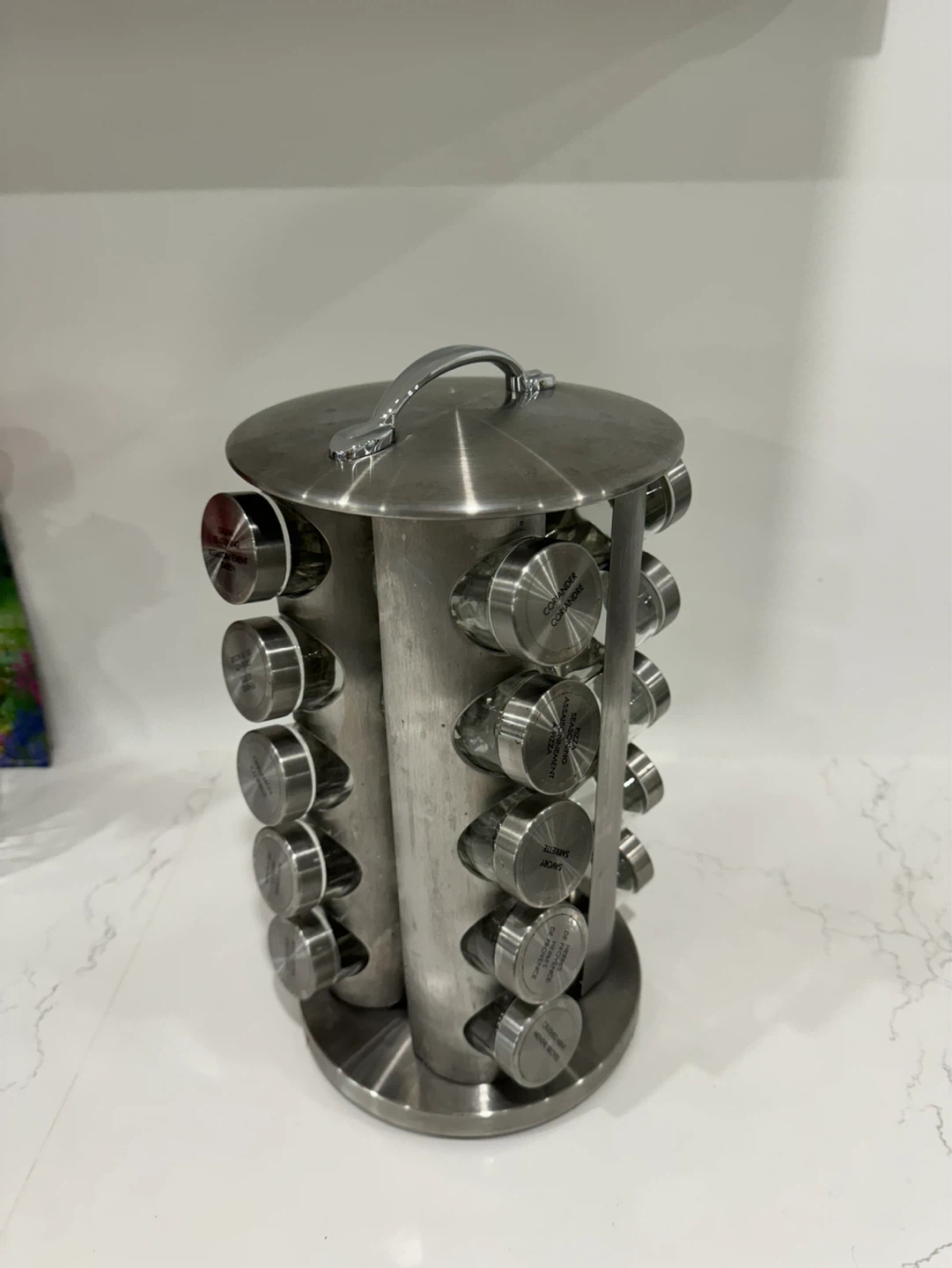 16-Jar Stainless Steel Spice Rack Organizer - photo 2