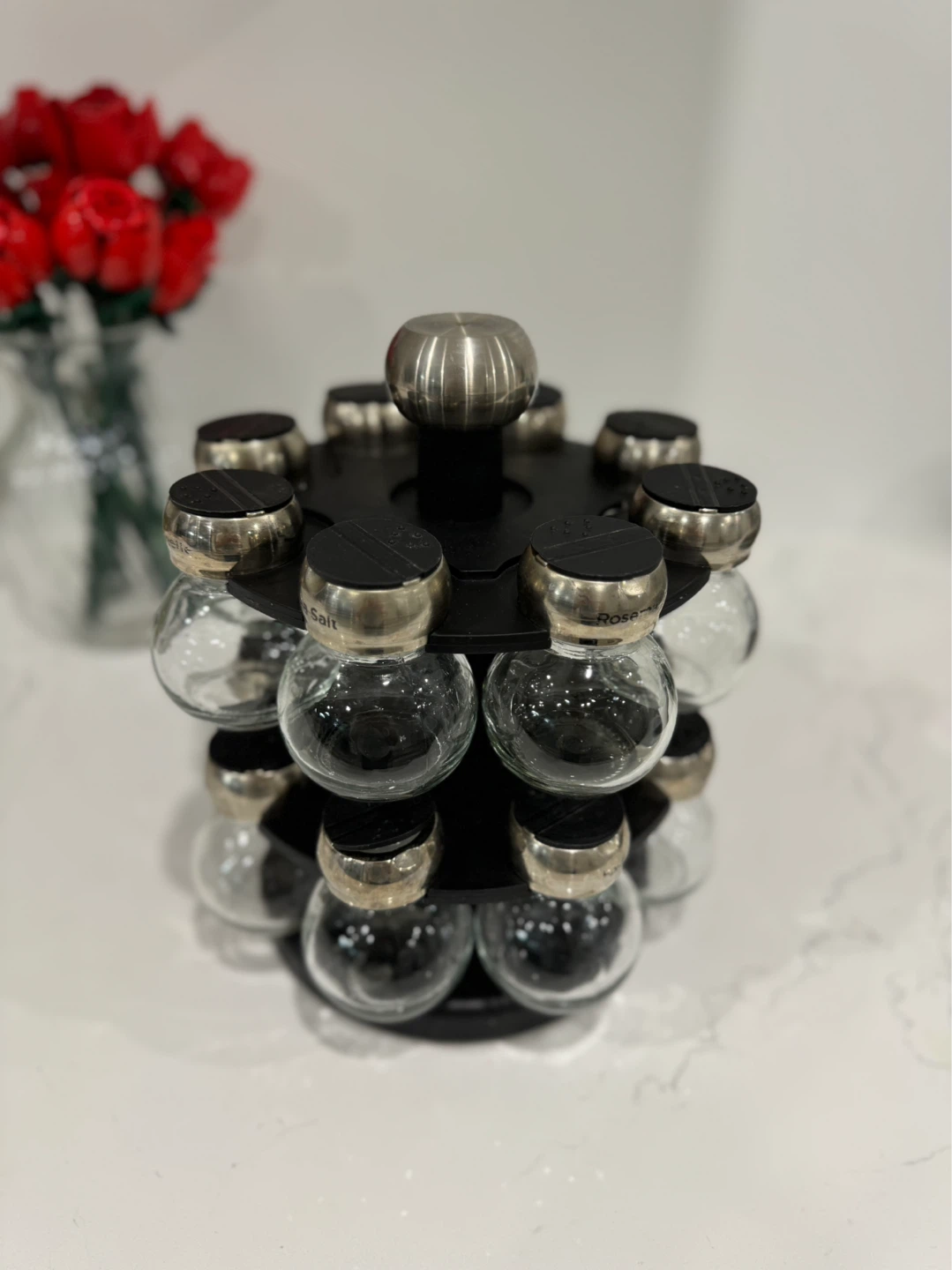 Spice Rack with 12 Glass Jars - photo 3