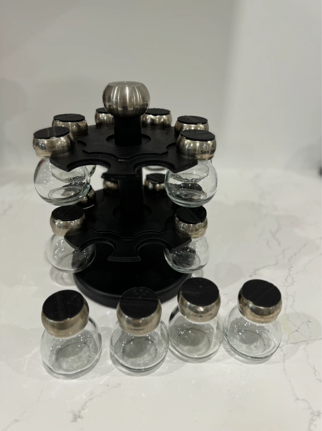 Spice Rack with 12 Glass Jars - photo 2