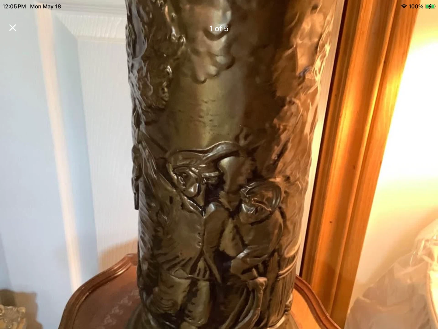Vtg Dutch Repousse Copper Umbrella/Cane Stand 🐞